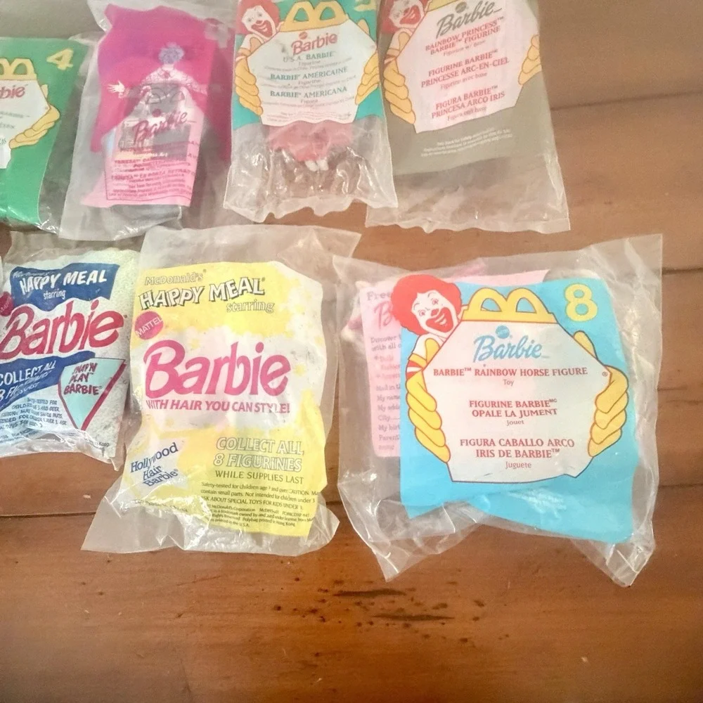 New Sealed Lot‎ of 11 Vintage Mcdonald's Barbie Theme Happy Meal Toys 1990s Era
